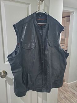 Leather Motorcycle Vest 
