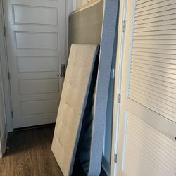 FULL SIZE BOX SPRING AND BED FRAME