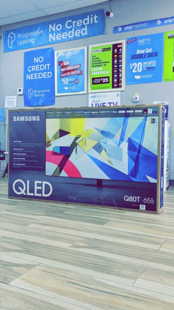 Samsung 65 inches - QLED - Q80T Series - 2160p - Smart - 4K UHD TV with HDR - Brand New in Box - Retails for $1799+ Tax !! $50 DOWN / $50 WEEKLY !!