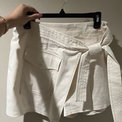 HIGH WAISTED TIE WAIST MINI CARGO SKORT