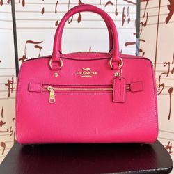 Coach Rowan Pink with Strap In Perfect Condition
