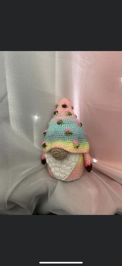 Crocheted Strawberry Gnome