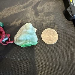 Authentic Jade Pendant with Lotus and Fish Design - Certified