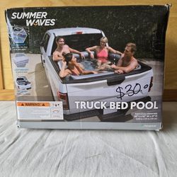 Summer Waves Rectangular Inflatable Truck Bed Pool, Gray, Adults, Unisex