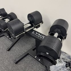 LYNX FITNESS ( BRAND NEW IN BOX ) Pair Of 80lb Adjustable Dumbbells