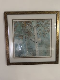 Set Of Two Pieces Of Framed Gallery Artwork From Baers