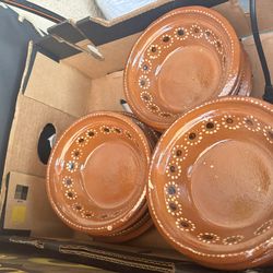 Platos De Barro Mexicano