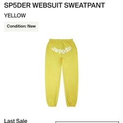 Sp5der Websuit Sweatpanta Yellow X Young Thug for Sale in Bellingham, WA -  OfferUp