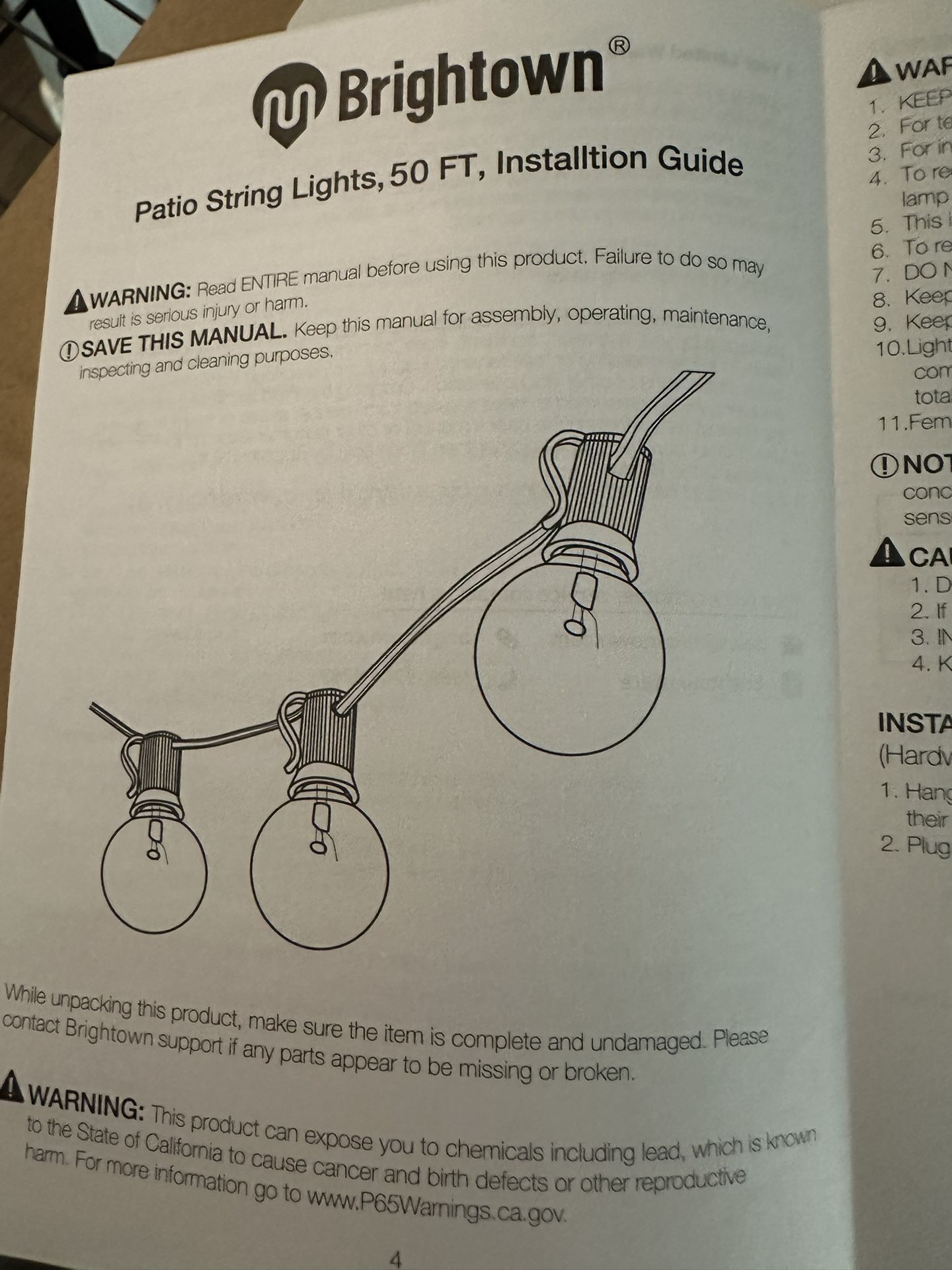 Outdoor String Lights (New)