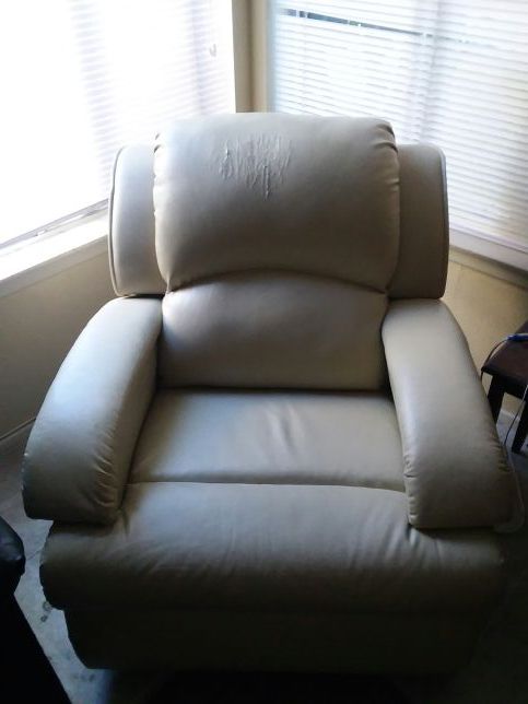 Leather recliner