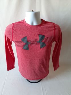 Under Armour boys red long sleeve athletic top size M Youth
