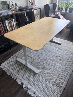 Large Ikea Desk white/birch