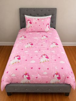 Gray Upholstered Twin Bed Frame w/ Nailhead Trim