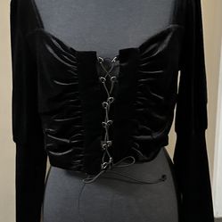 Black Velvet Top