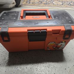 Black and decker tool box with assorted tools