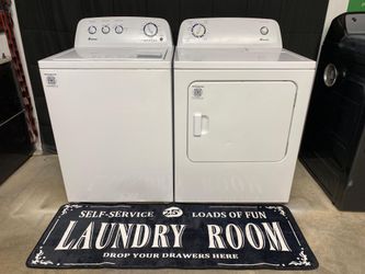 Amana NTW4519JW Washer & NED4655EW Dryer Set – White Top Load Laundry Pair With 30 Day Warranty – Clean & Tested