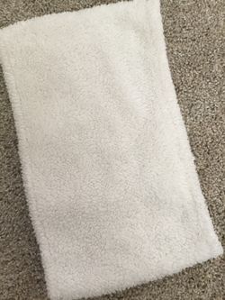 Girls white infinity scarf plush