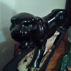 Very old black panthertable lamp