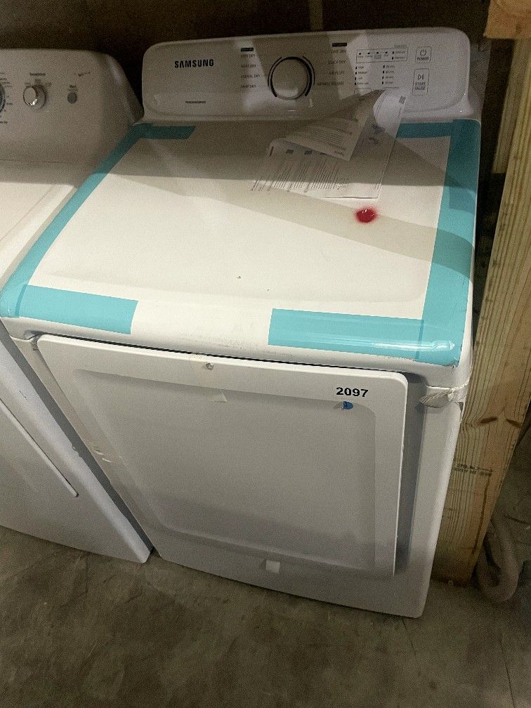 SAMSUNG 27” FREESTANDING DRYER WHITE $450