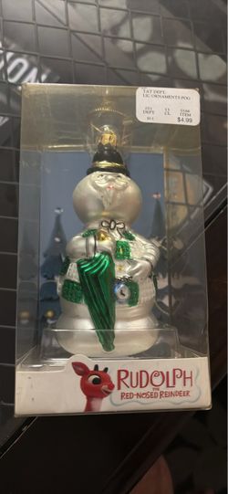 NEW Sam the Snowman Glass Ornament