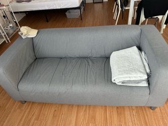Gray Fabric Two-Seat Sofa