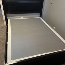 Bed Frame With Leather Headboard 