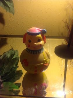 Vintage clown roly poly toy