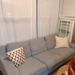 7 Ft Long Grey Couch! Super Comfy! From A Pet And Smoke Free Home 