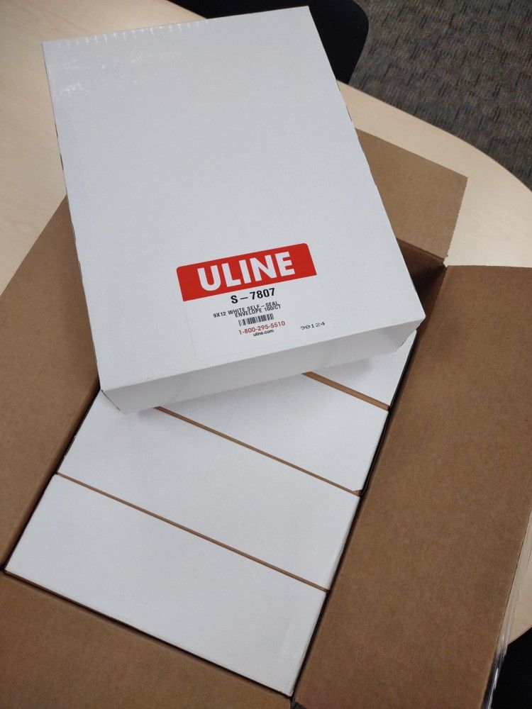 ULINE S-7807 9x12 White Envelopes(500)