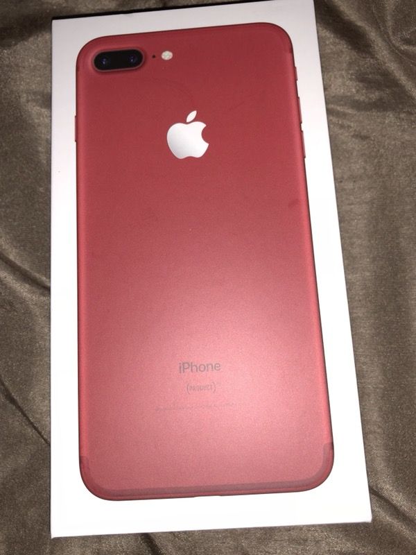 Red iPhone 7 Plus 256 gb like new with accessories exc condition