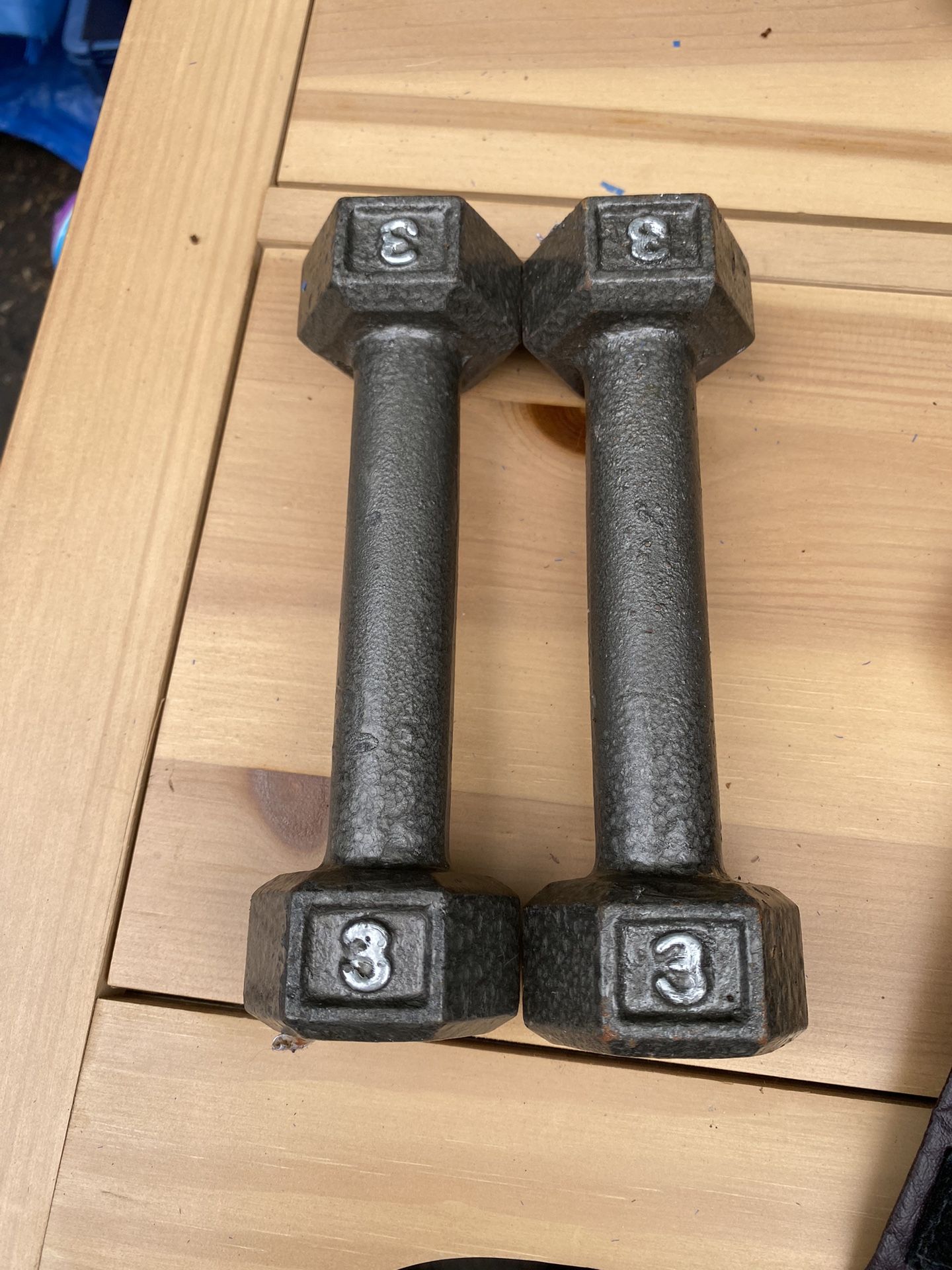 3 LB Metal Free Weights