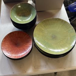 World Market Plates And Bowls Set