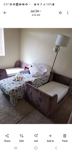 2 velvet mauve kids beds