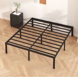 King Metal Platform Bed Frame 14 Inch Tall