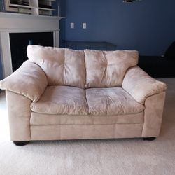Tan Microfiber Couch