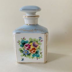 Vintage Floral porcelain perfume bottle