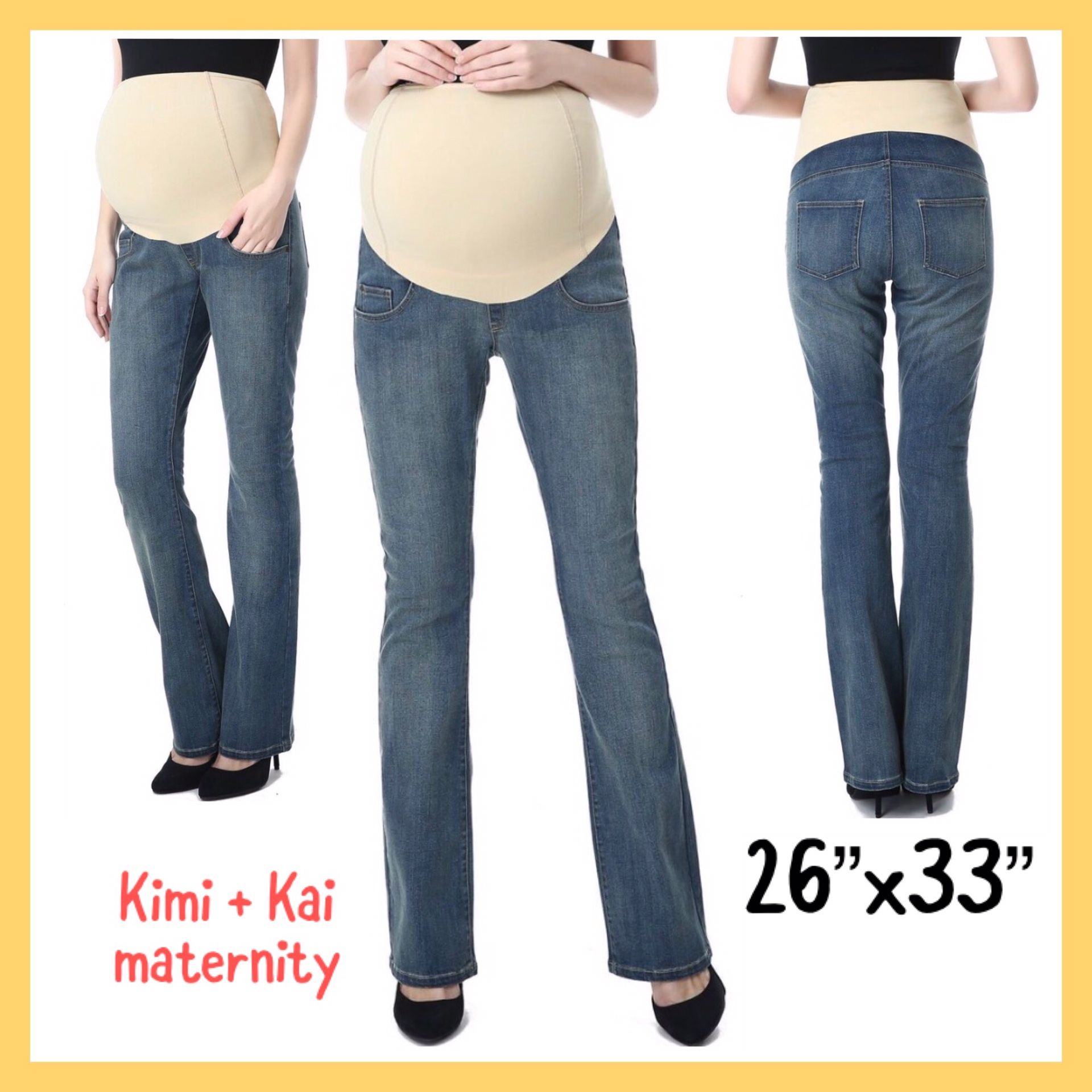 NWT Women’s Designer kimi+kai maternity jeans Sz:26