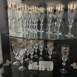 Vintage Champagne Flutes 