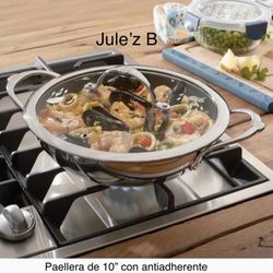 Paellera De 10” Con Antiadherente Nueva En Su Caja 