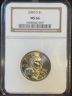 2000-D SACAGAWEA GOLDEN DOLLAR NGC MS66 