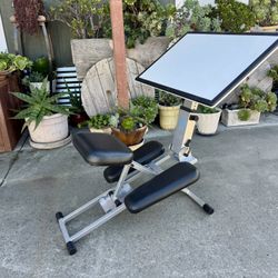 The Edge Desk Ergonomic Kneeling Chair and Desk (Like New) Adjustable and Portable. Encourages Proper Upright Sitting 