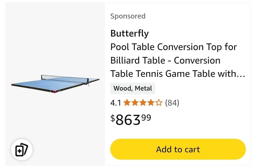 Butterfly Ping Pong Table Top *NEW*