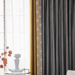 Velvet Curtains And Sheer Panels