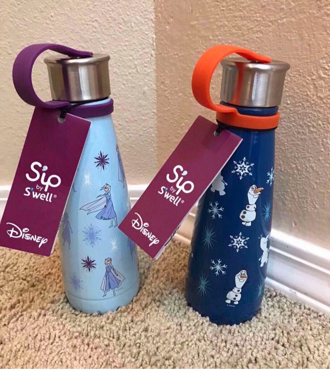 New S'ip By S'well X Disney'S Frozen 2 Insulated Stainless Water Bottle Olaf Elsa