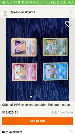 First generation Pokemon cards