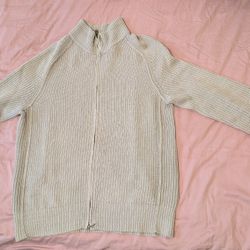 XL Banana Republic 100% Linen Sweater Full Length Zipper