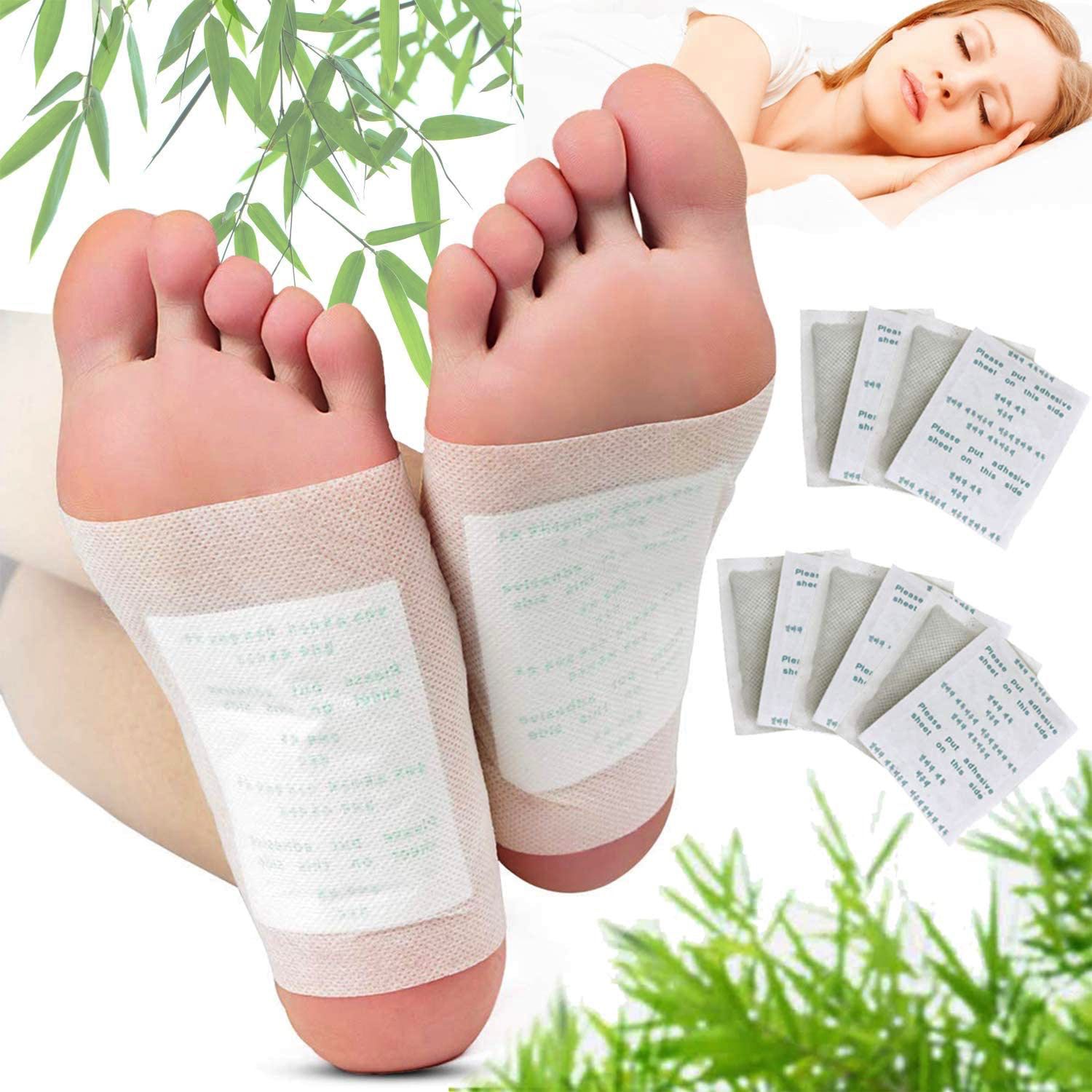 Foot Pads: 100 Relief Foot Pads and 100 Adhesive Sheets for Removing Impurities, Relieve Stress Improve Sleep