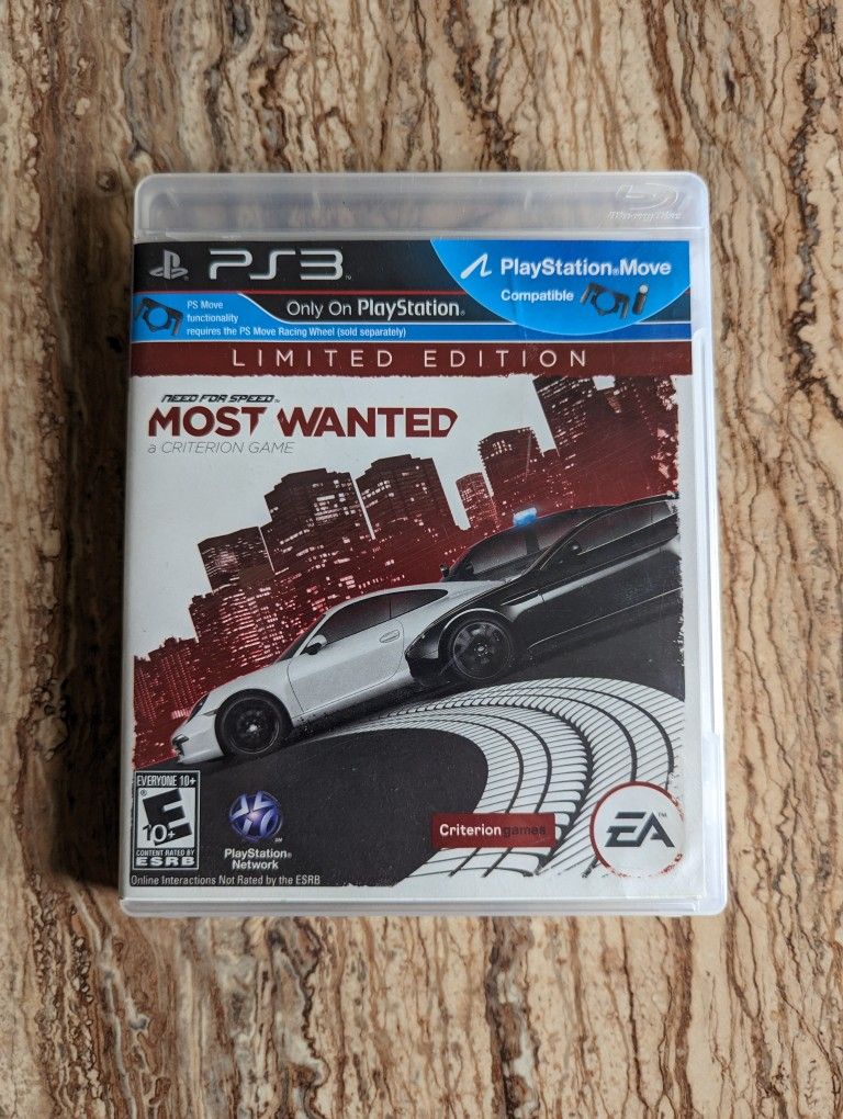 Need For Speed Most Wanted PS3 PlayStation 3 Game Limited Edition