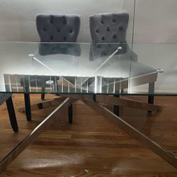 Dining Table With 6 Chairs And  Coffee Table