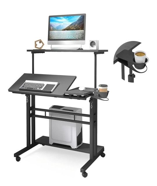 Black Adjustable Desk